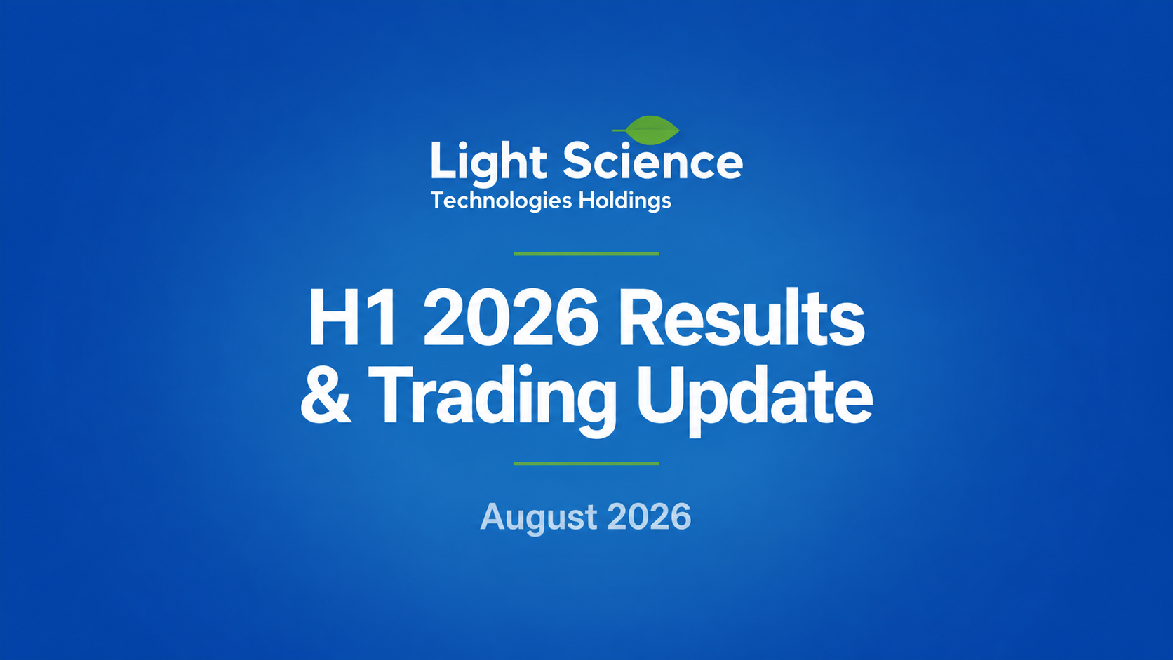 Half-Year 2026 Results and  post-Period Trading Update
